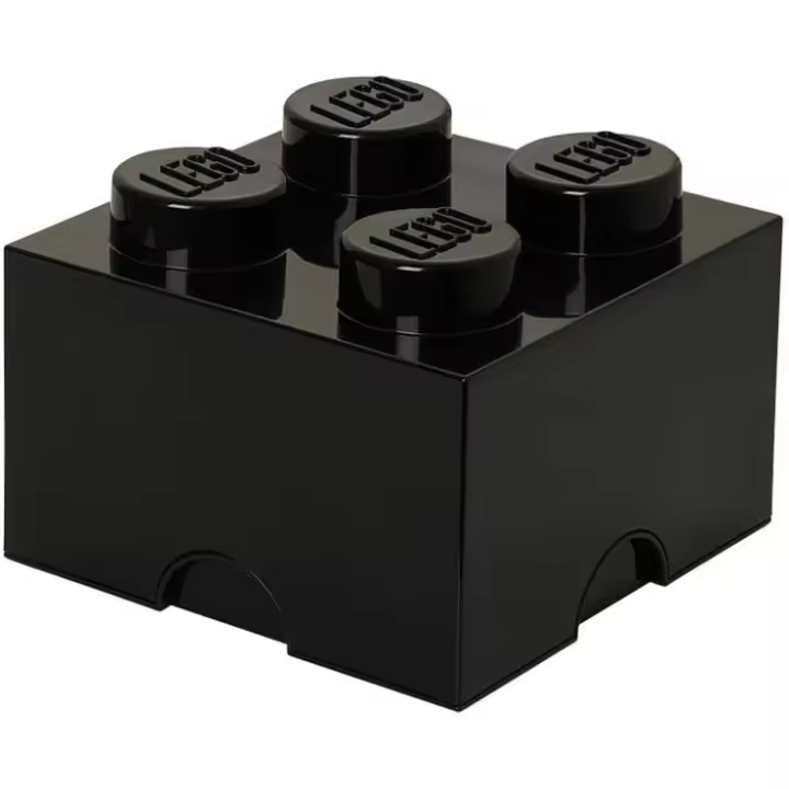 Room Copenhagen 40031733 Caja de Almacenaje Lego Brick 4 Color Negro - 1