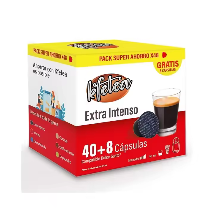 Extra Intenso Kfetea compatible Dolce Gusto 48 cápsulas, Formato Super Ahorro 8436583660171 - 1