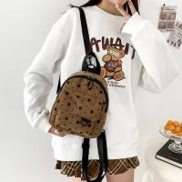 Mochila Pequeña De Corduroy Con Estampado De Flores Ligera Y Multicausa Para Mujer Estilo Fashion Color Beige Amarillo Rosa Marrón Tamaño 19x8x22cm - details 8
