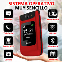 Funker C200 Comfort 4G - Teléfono móvil 4G Volte de Tapa para Mayores, Botones y Teclas Grandes, fácil de Usar, botón SOS, USB-C, 3 memorias directas, Bateria 1000mAH (Rojo) - details 1