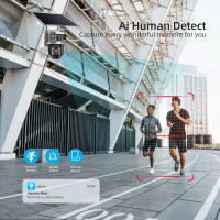 Cámara Solar Exterior 4G Sim IP 12MP HD Vigilancia CCTV Inalámbrica Cámara De Video Con Detección De Movimiento Humano Visión Nocturna Seguridad Monitoreo - details 5
