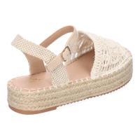 PuntoSalao Sandalias planas en yute pala trenzada abierta para mujer color beige TF2638 - details 2