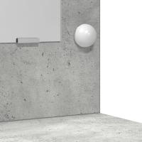 Conjunto de tocador de 3 piezas con LED de vidaXL en madera elaborada color gris concreto - details 4