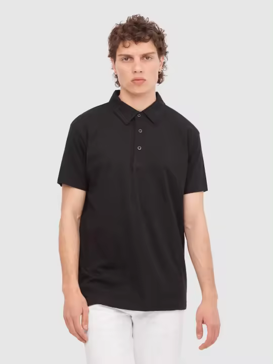Polo básico de manga corta en tejido de algodón y corte regular INSIDE - 1