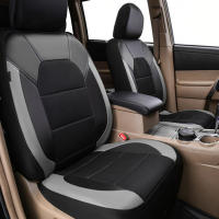 Funda de asiento de coche de cuero Pu Universal, tela transpirable, cojín de asiento delantero y trasero, protección completa, 9 unidades por juego - details 11