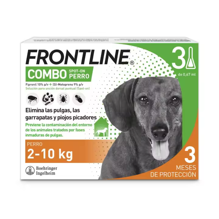 FRONTLINE COMBO Spot-On Perro 2-10 kg (3 pipetas) - 1