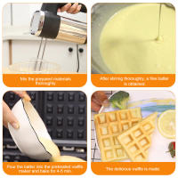 Mini Horno Eléctrico Multifuncional Para Galletas Y Sándwiches Antiadherente Para Desayuno En Casa Máquina De Hornear Postres - details 6