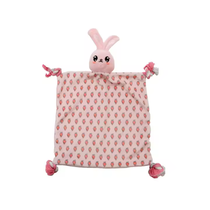 CROCI - Baby Tails Sound Doudou (33 cm) - Manta Suave y Acogedora para Perros Cachorros con Cabeza de Juguete de Peluche (4 Diseños) - 1