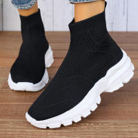 Botas De Invierno Para Mujer Calidad Superior Tejidas Botines Chelsea Moda Confort Medio Tacón Material Synthético Forro Poliéster - details 14