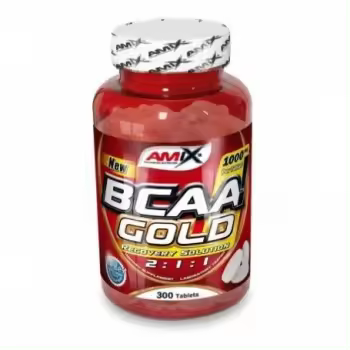 Amix Nutrition BCAA Gold 300 Cápsulas - Aminoácidos Ramificados - Mejora la Absorción de Proteínas - Sustento Energético Muscular - 200 Comprimidos - 1