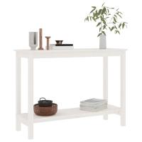 vidaXL Mesa consola de madera maciza de pino blanco 110x40x80 cm - details 5