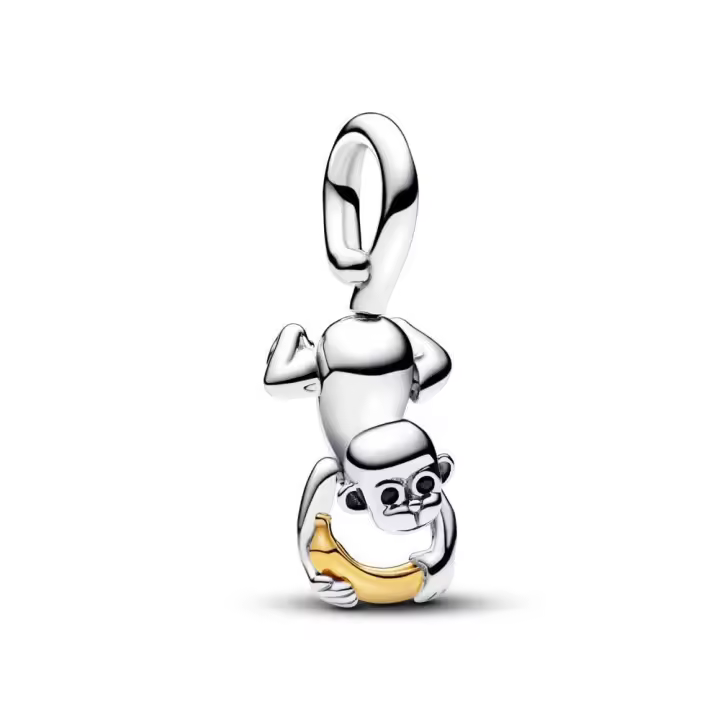 763343C01 - Charm Colgante en plata de ley y con un recubrimiento en oro de 14k Mono Móvil en Dos Tonos Pandora 763343C01 PANDORA Raíz Joyas de Plata Joyas Pandora MUJER inicio Charm Pandora Colgantes de Plata Mujer Pandora Original - 1