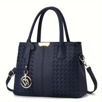 Bolso De Hombro Para Mujer Estilo Europeo Y Americano Con Patrón De Lichi Bordado Moda Bolso De Mano Diagonal Material PU Con Cierre De Cremallera - details 9
