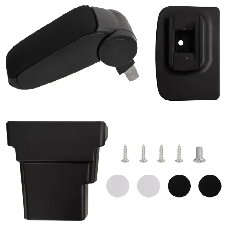 vidaXL Reposabrazos para coche ABS negro Automóvil Vehículo Motor Accesorios Adecuado para Renault megane ii (2003-2011),  Seat leon 1p (2005-2012),  Opel astra j (2009) y mas - 1