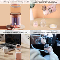 Calentador de biberones inalámbrico portátil para bebé, carga USB, temperatura ajustable, biberón de 300 ml para viajes, coche, avión, calentador de agua eléctrico inalámbrico para bebé al aire libre - details 2