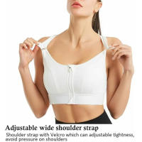 Sujetador Deportivo Ajustable Con Cierre Frontal Y Correa Elástico Para Mujer Shockproof Fitness Yoga Top De Cintura Baja - details 8