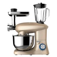 ROBOT MULTIFUNCIONAL 3 EN 1, PICADORA - LICUADORA - AMASADORA , 1400 W, 6L con 6 velocidades, Bol de acero inoxidable color Dorado - details 1