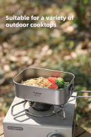 Tiartisan Caja De Almuerzo De Titanio 800ML Para Exteriores Y Camping Portátil Plegable Con Mango Contenedor De Alimentos Resistente Al Agua - details 6