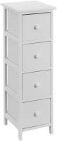 G Cajonera Blanca de Madera con 4 Cajones 25x25x78cm /30x20x67cm- Versátil y Funcional - details 1