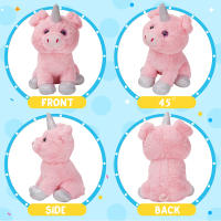 Muñeco De Peluche Rosa De 30cm Con Luz LED Y Musicalizado En Forma De Cerdo Y Unicornio Decoración Para Cumpleaños Regalos De Dibujos Animados Para Niños - details 4