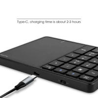 Teclado Numérico Inalámbrico USB+Bluetooth Con Touchpad Para Mac OS Windows IOS 22 Teclas Compatible Con Digital Keyboard - details 5