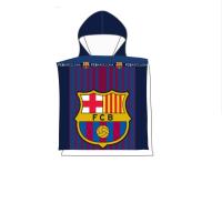 Poncho Playa Piscina Infantil FC Barcelona Escudo Oficial 55x110cm de microfibra para niños - details 2