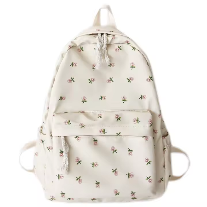 Mochila De Viaje Para Mujer Con Gran Capacidad Floral Estilo Casual Mochila De Computadora Ajustable Para Estudiantes Y Uso Diario - 1