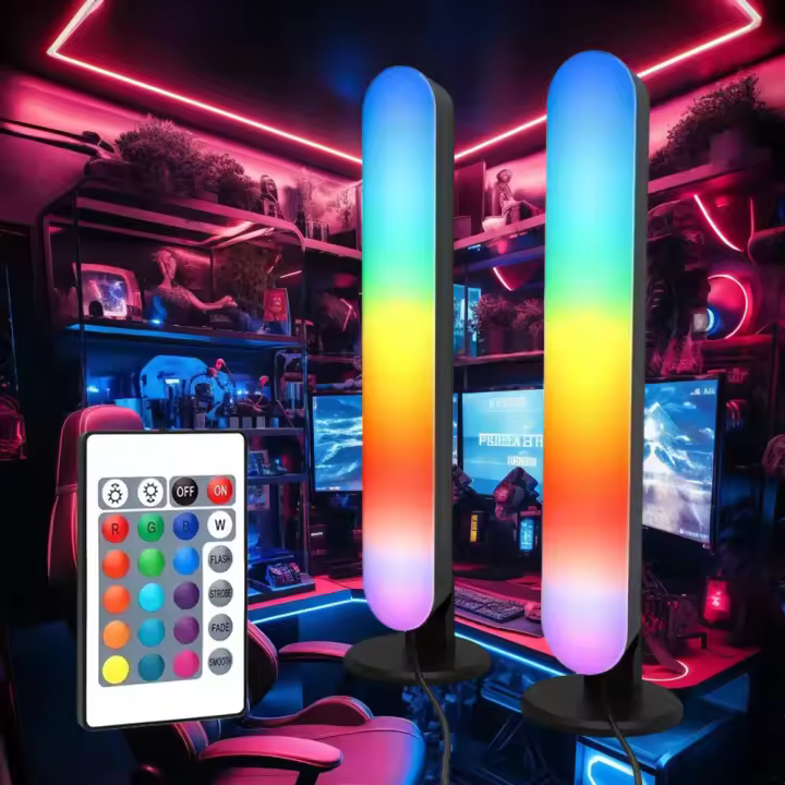 Lámpara De Escritorio RGB Con Control Remoto De 24 Teclas Para TV Y PC Iluminación Ambiental De Juego Sincronizada Con La Música Luz De Fita RGB Inteligente - 1