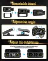 Sistema De Monitoreo De Presión De Neumáticos Vtopek Para Coche Con Sensor Solar Y Soporte Resistente Al Agua IP68 Ajustable 360° 6bar - details 6