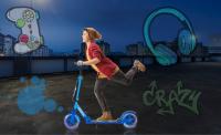 AREBOS Patinete con ruedas de goma con LED | Suspensión delantera - details 1