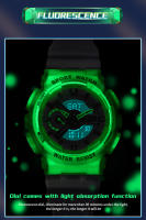 Reloj Deportivo Para Hombre SNADA 2025 Resistente Al Agua Con Pantalla Dual Fluorescente Y Cuarzo Digital Resina Correa Bucle Estilo Sport - details 3