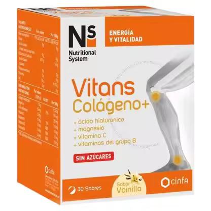 Ns Nutritional System NS Vitans Colágeno+ Vainilla 30 Sobres - 1