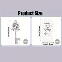 Abrepuertas De Rosas Metálicas Para Bodas Y Showers Con Tarjeta De Agradecimiento Multiusos Para Casa Y Cocina Duraderos Y Reutilizables - details 6