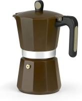 Monix Induction Cream 6 Tazas Cafetera Italiana Marrón (Apta para Todo Tipo de Cocinas Incluida Inducción) - M671006 - details 3