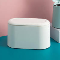 Mini Contenedor De Basura Para Escritorio Con Tapa Automática Durable Para Mesas De Vestir Y Hogar Material De Plástico - details 3