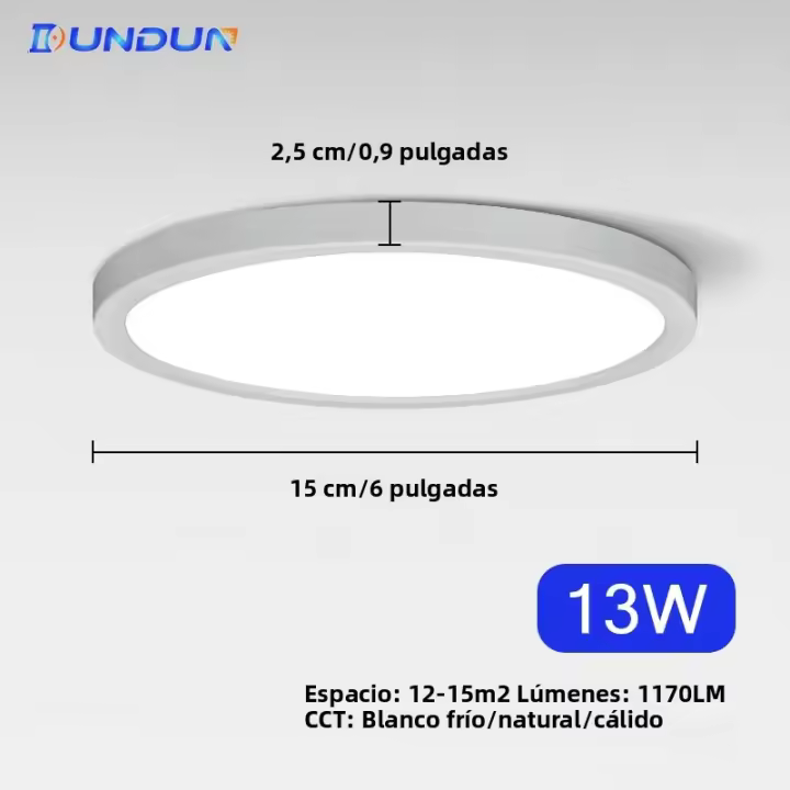 Luz De Techo LED Ultradelgada 0.9 Pulgadas 6W 9W 13W 18W 24W Para Sala De Estar Y Dormitorio Rango De Voltaje 85-265V Luz De Iluminación Moderna Para Cocina Comedor Estudio Baño - 1