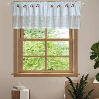 Cortina De Cocina Blanca Transparente Voile Para Ventana Puerta De Café Decoración De Hogar Para Dormitorio Y Sala De Estar - details 1