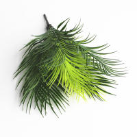 Planta Artificial De Palma Tropical De 52cm Con 9 Hojas Verdes Para Decoración De Jardín Oficina Y Fiesta Del Jungle Carnival - details 6