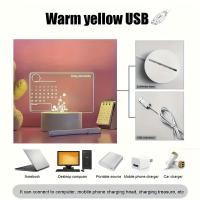 Tablero De Notas LED Creativo Con Luz Nocturna USB Iluminación Suave Cálida Para Decoración De Habitaciones Niños Novias - details 3