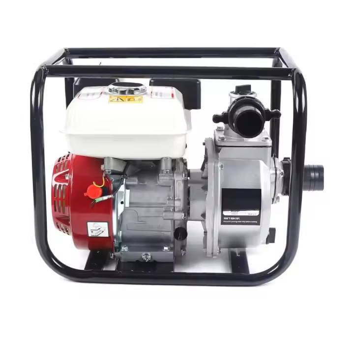 Bomba de agua a gasolina de 2 pulgadas, motor de 4 tiempos con transferencia de agua de 30.000 litros por hora y potencia 5,5CV - 1