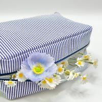 Bolsa de Cosméticos para Mujer, Bolsa de Cosméticos de viaje, Gran capacidad, portátil, a Rayas, Bolsa de Cosméticos Dulce, Bolsa de almacenamiento para Mujer, Bolsa de ASEO, Bolsa de - details 2
