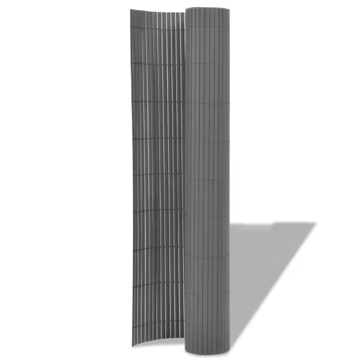 Valla de Jardín de doble cara PVC gris 90x500 cm - 1