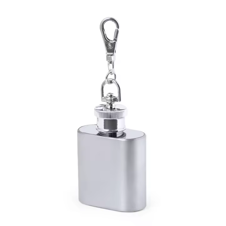 Lote de 10 a 50 Llaveros Petacas Acero Inox. 30 ml - Detalles, regalos y recuerdos originales y prácticos para bodas, comuniones, bautizos, navidades, regalos cumpleaños hombres prácticos, útiles, unisex - 1