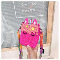 Bolsa De Monedas Con Juguete Antiestrés Sensory Para Niños Hot Rainbow Cross Bag Regalo De Navidad Alivio Del Estrés Con Botones Para Niñas - details 8
