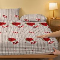Sábana Moderna Y Sencilla Con Patrón De Corazones Y Flores En Vidrio Soplado Para Dormitorio Cobertor De Cama Con Estampado (Sin Fundas Para Almohadas) Material 100% Poliéster - details 3