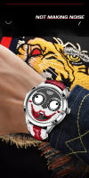 Reloj De Cuarzo LIGE 2025 Para Hombre Creativo Con Correa De Cuero Resistente Al Agua Diseño De Payaso Moda Casual Reloj Hombre - details 7