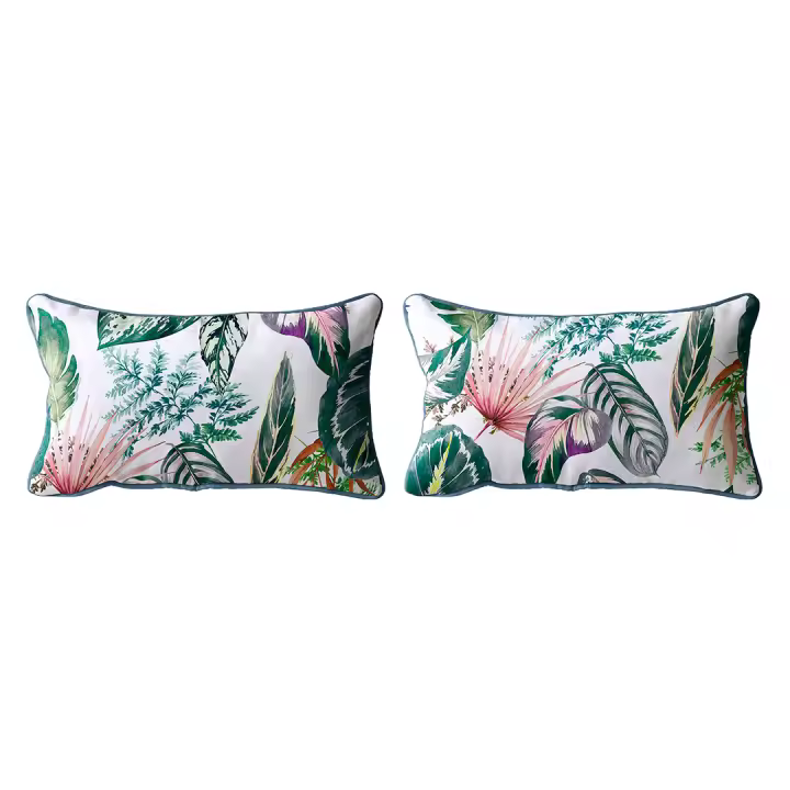 NAF NAF - 2 Fundas de cojín de algodón TROPALM 30x50 cm - 1