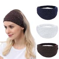 Diadema de strass lisa, banda elástica ancha para el pelo, cinta deportiva para yoga y accesorios femeninos - details 0