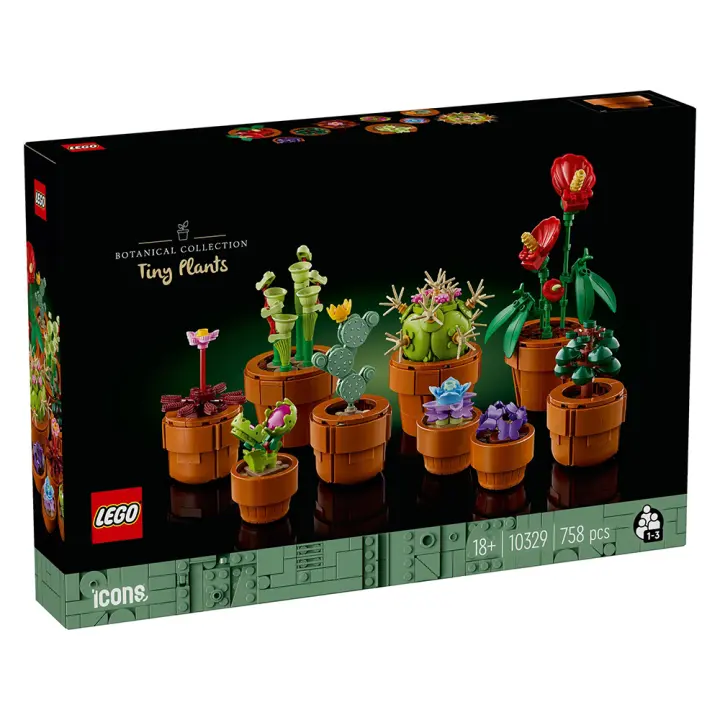 LEGO ICONS - PLANTAS DIMINUTAS, MACETAS CON PEQUEÑOS CACTUS Y OTRAS FLORES, 10329, TIENDA CON LICENCIA OFICIAL - 1