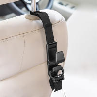 YOSOLO Gancho Ajustable Universal Para Asiento De Coche 1 Pieza Clip De Auto Soporte De Bolsa De Compras Para Cabeza Del Coche - details 0